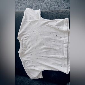 Zara White Textured T-Shirt